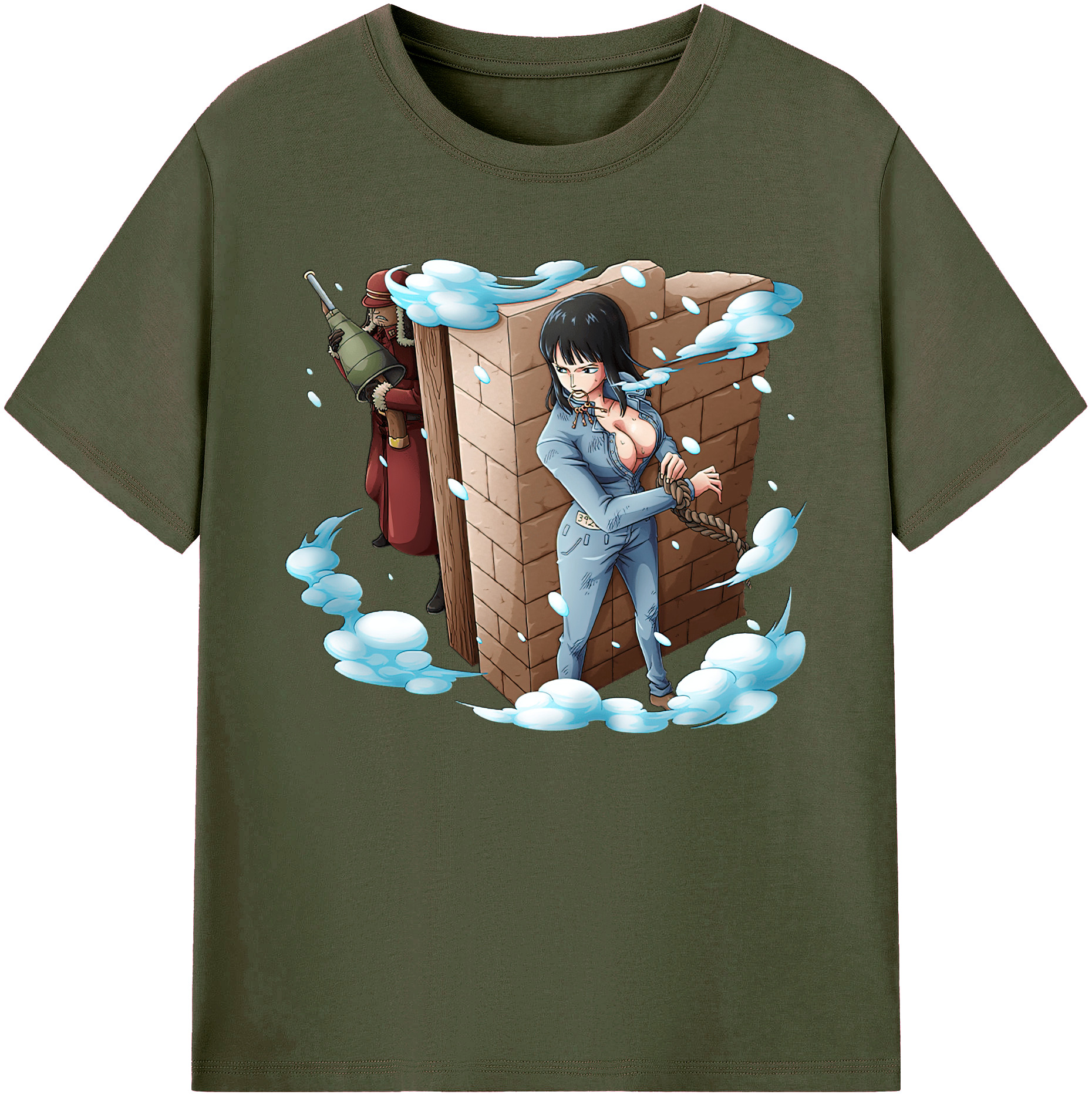 ワンピース ニコ・ロビン ONE PIECE Nico Robin 綿100％ メンズ半袖Tシャツ｜肌触りやわらか＆通気性